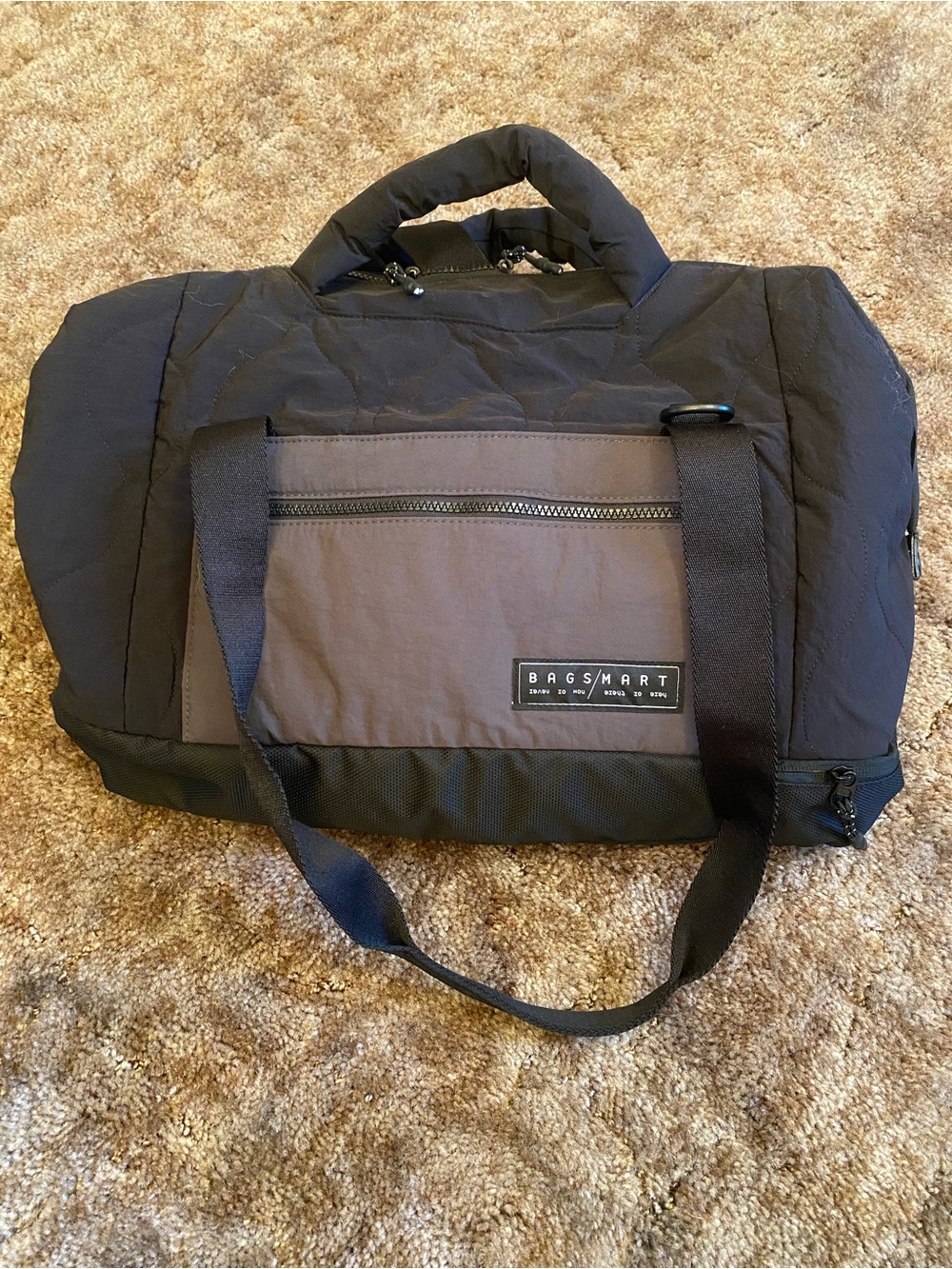 BagSmart Men’s Black and Gray Travel Duffle 2 Piece Set